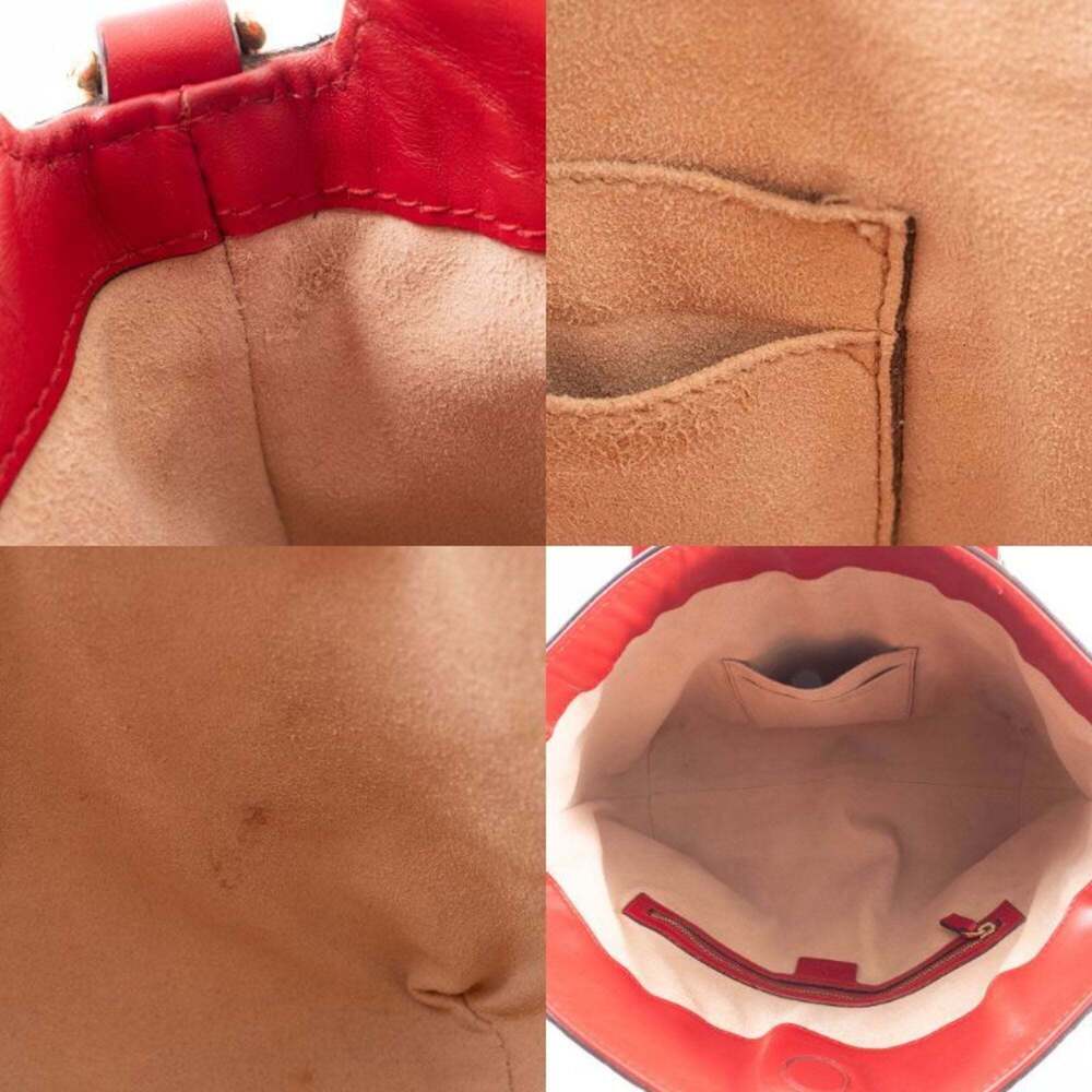 GUCCI Red Leather Tote Bag - Picture 14 of 16
